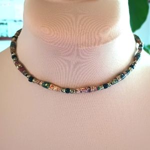 Vintage Paper Bead Necklace